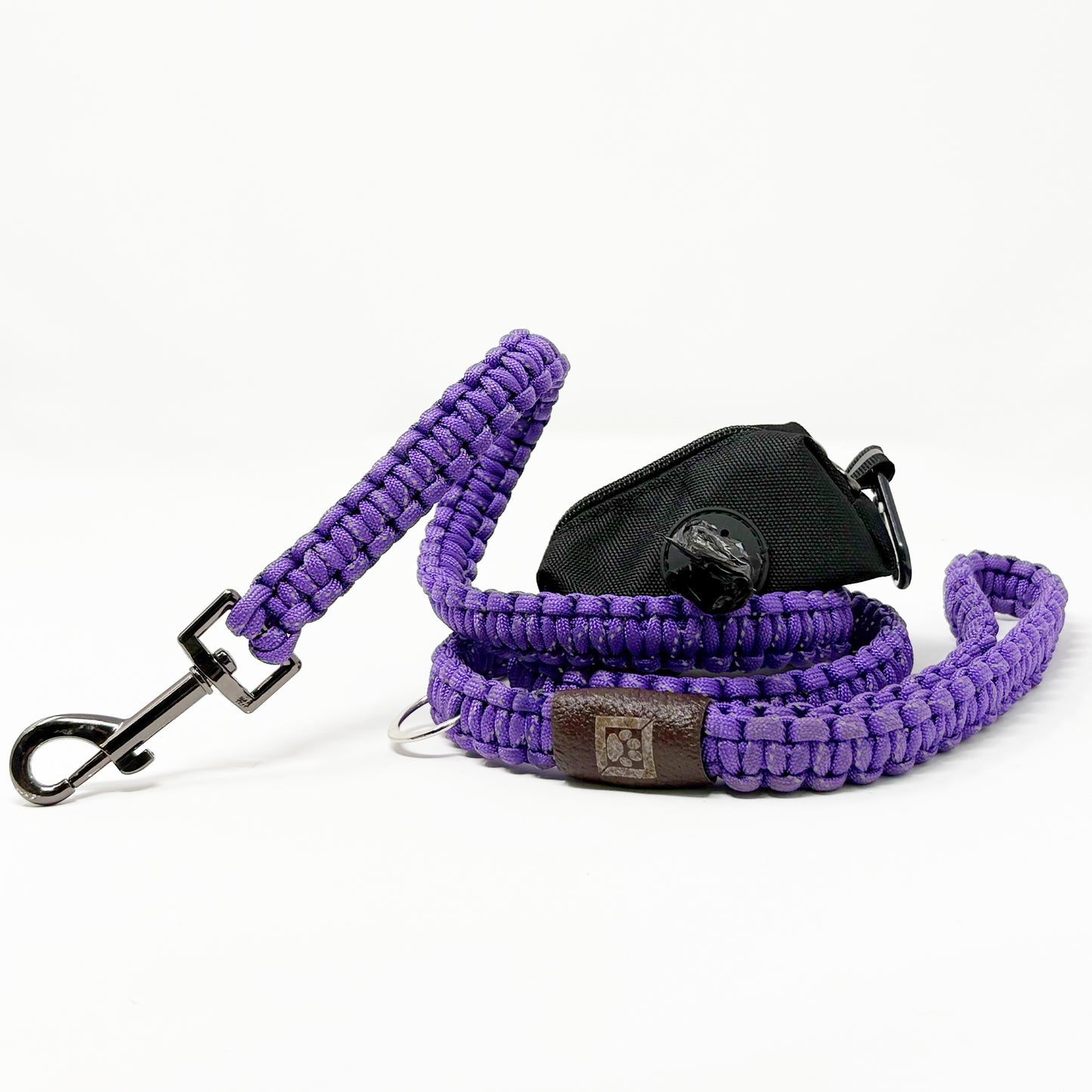 Handcrafted 51 inches Reflective Dog Leash + Free Dispenser & 15 Waste Bags