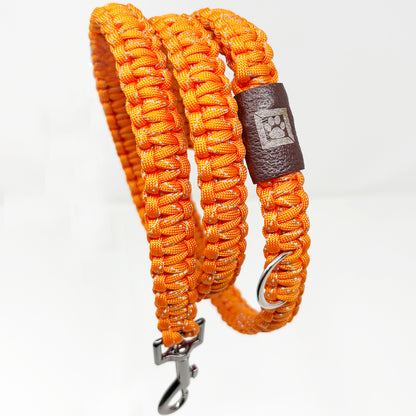 Handcrafted 51 inches Reflective Dog Leash + Free Dispenser & 15 Waste Bags