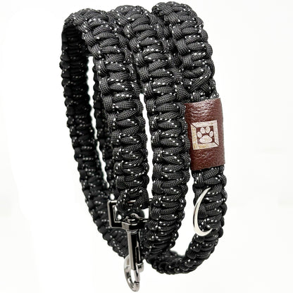 Handcrafted 51 inches Reflective Dog Leash + Free Dispenser & 15 Waste Bags