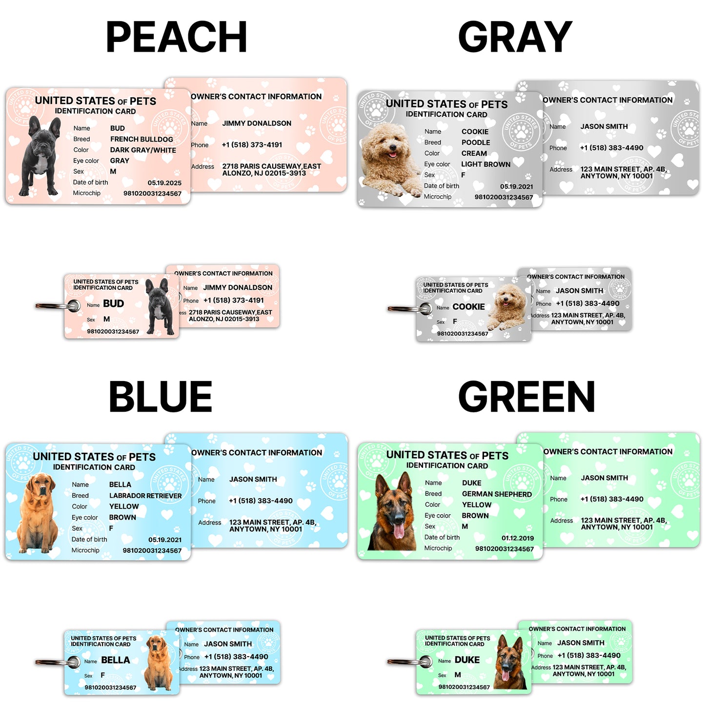 Personalized Dog ID Card & Tag