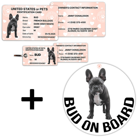 BUNDLE: Dog ID & Tag + Car Sticker
