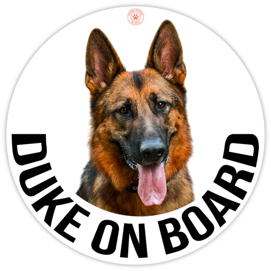 Custom “[Pet’s Name] On Board” Car Sticker – Personalized with Your Pet’s Photo
