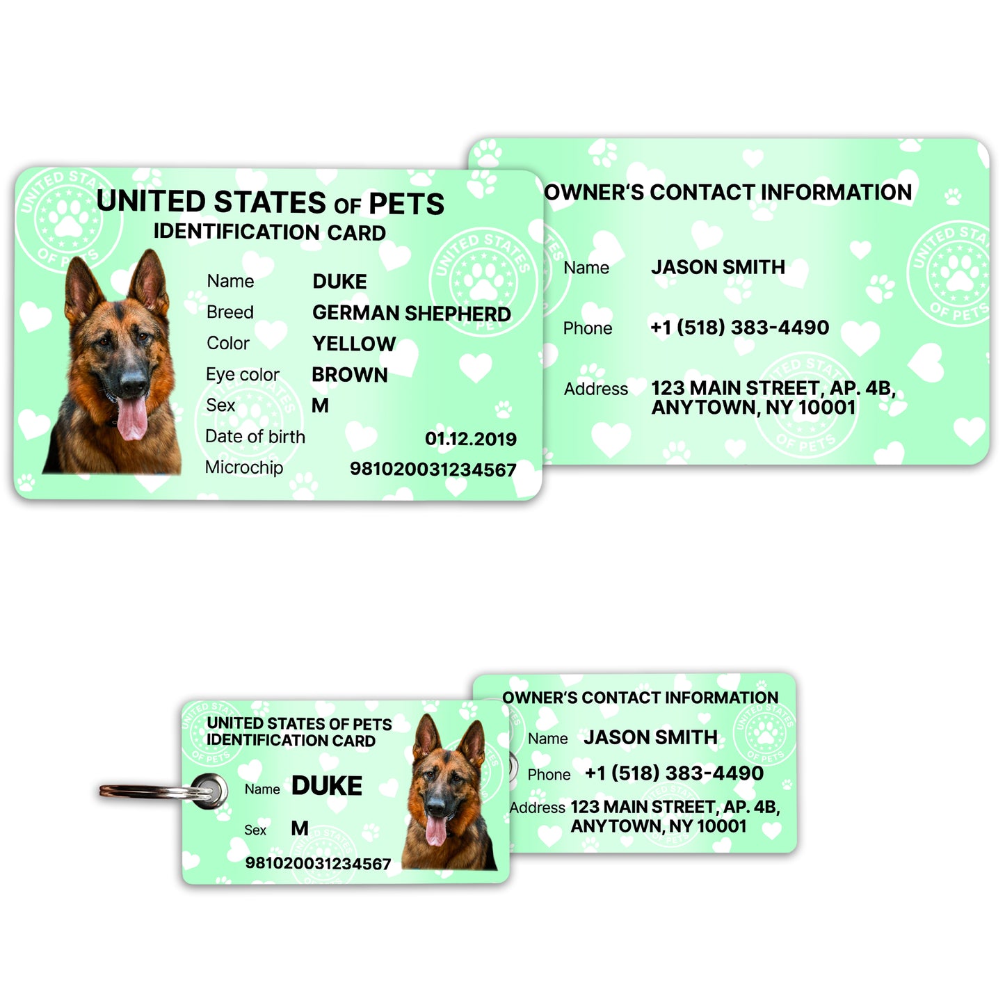 Personalized Dog ID Card & Tag