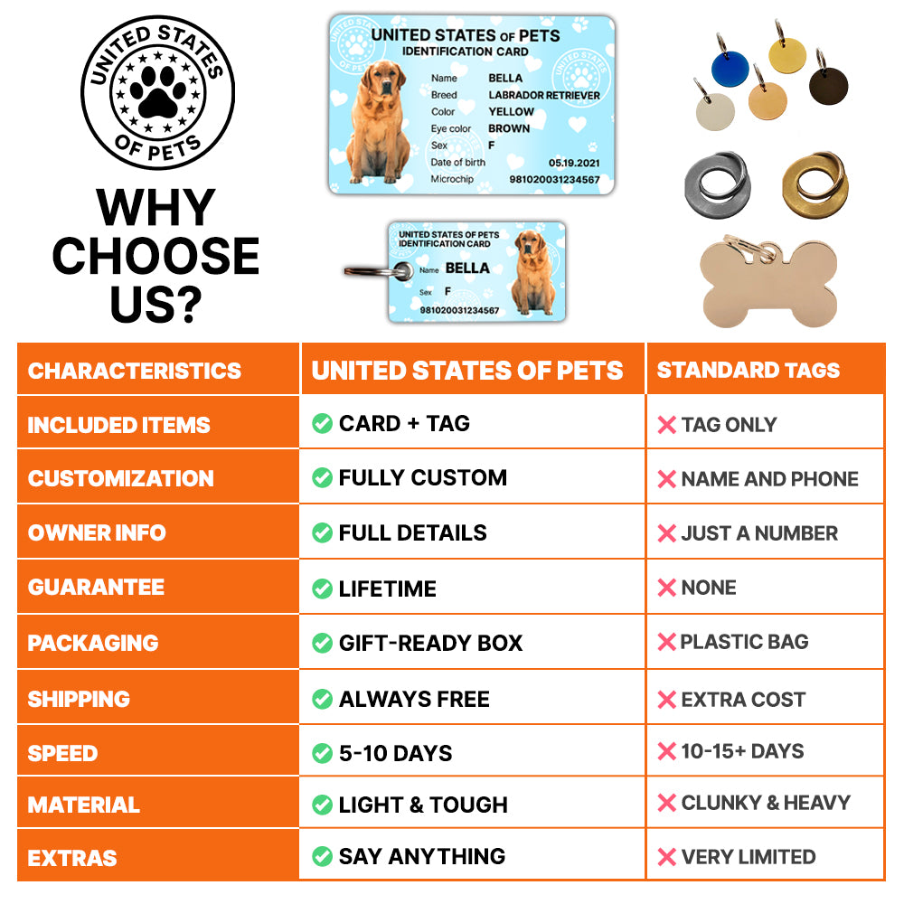 Personalized Dog ID Card & Tag